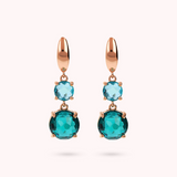 Graduated Round Gem Prism Drop Earrings