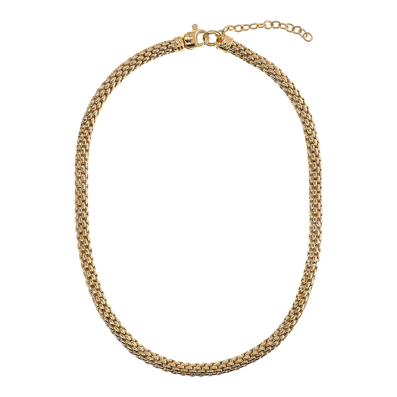 Collier Ras De Cou Doré Maxi Chaîne Popcorn