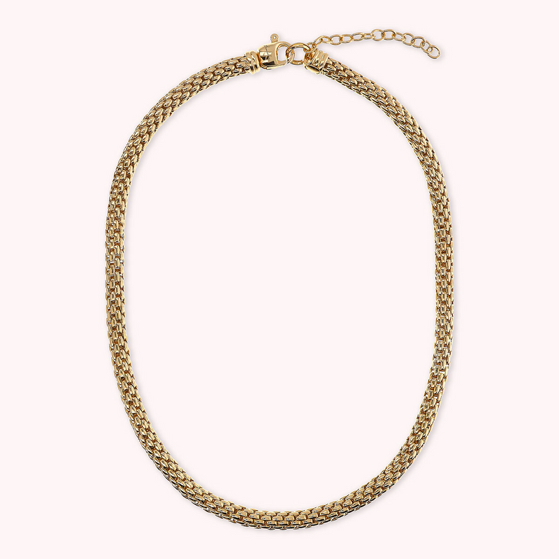 Collier Ras De Cou Doré Maxi Chaîne Popcorn