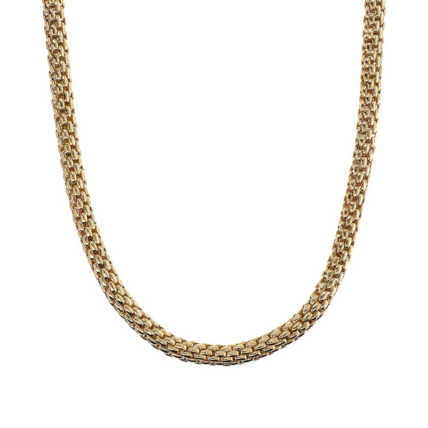 Golden Choker Necklace Maxi Popcorn Chain