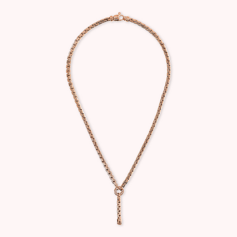 Venetian Mesh Necklace with Cubic Zirconia Pavé Detail