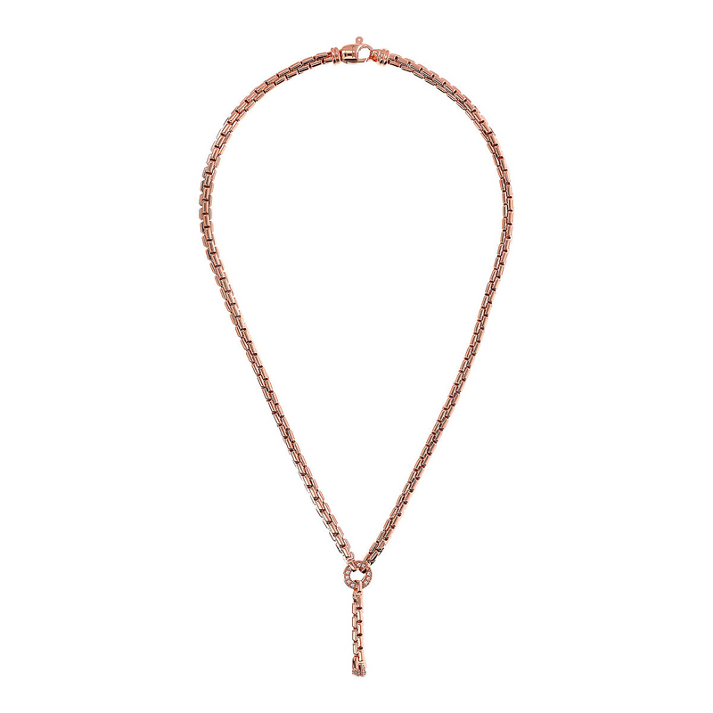 Venetian Mesh Necklace with Cubic Zirconia Pavé Detail