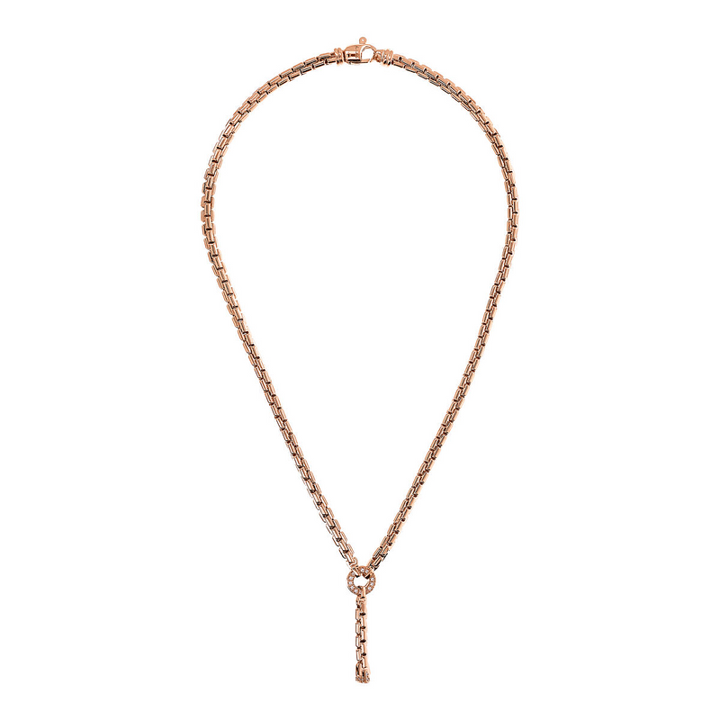 Venetian Mesh Necklace with Cubic Zirconia Pavé Detail