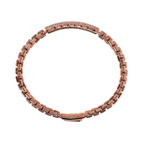 Bracciale Semirigido Maglia Veneziana con Placchetta in Pavé di Cubic Zirconia