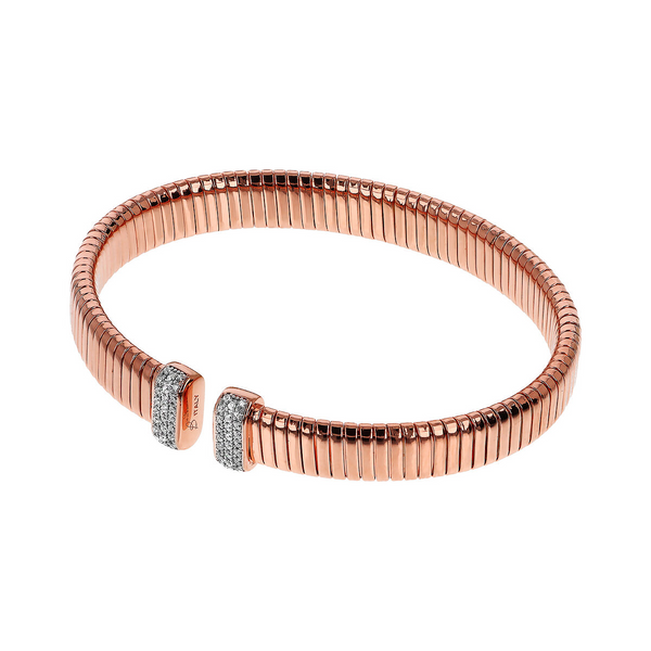 Tubogas Starres Armband mit Zirkonia-Pavé