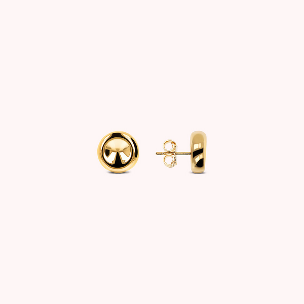 Shiny Golden Stud Earrings