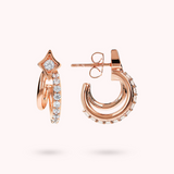 Double Étoile Earrings with Cubic Zirconia