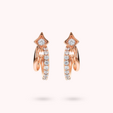 Double Étoile Earrings with Cubic Zirconia