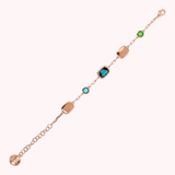 Bracelet with Nuggets and Round and Baguette Gem Prism