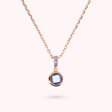 "Forzatina Chain Necklace with Pavé and Round Gem Prism"