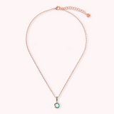 "Forzatina Chain Necklace with Pavé and Round Gem Prism"