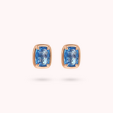 Stud Earrings with Baguette Gem Prism