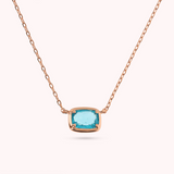 Chain Necklace with Baguette Gem Prism