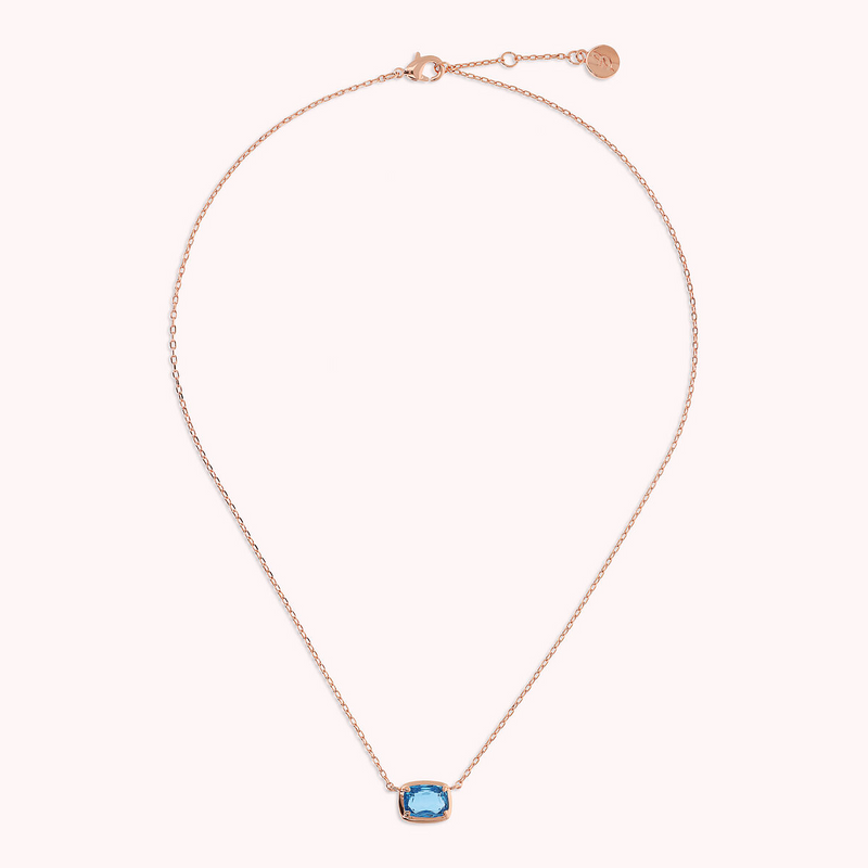 Chain Necklace with Baguette Gem Prism