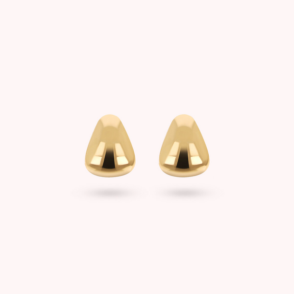 Glossy Golden Drop Earrings