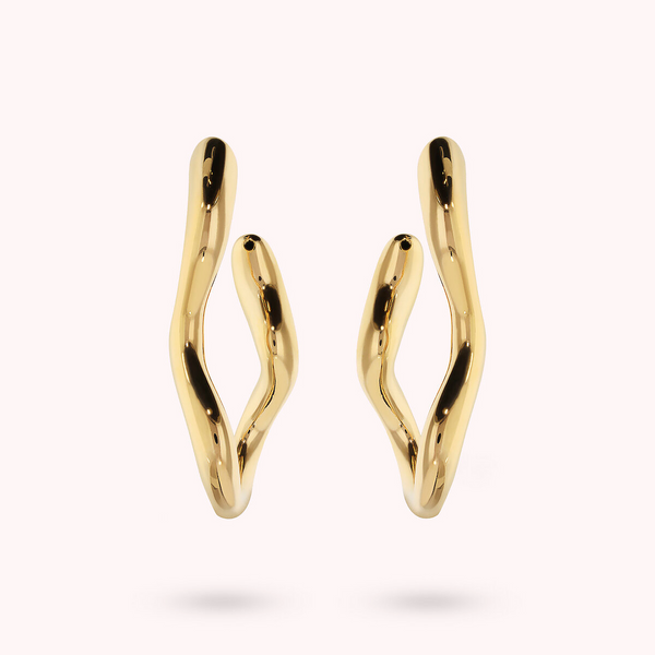 Wavy Golden Earrings