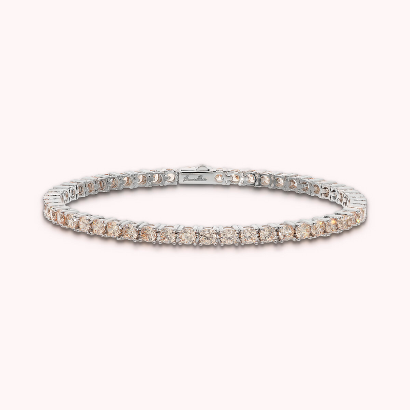 Bracelet Tennis avec Zirconia Cubique Ronde