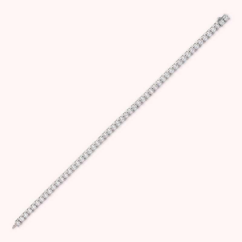 Tennis Bracelet with Round Cubic Zirconia