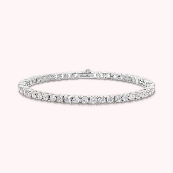 Bracelet Tennis avec Zirconia Cubique Ronde