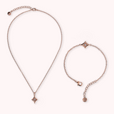 Set Collana e Bracciale Étoile Smaltati Neri con Cubic Zirconia